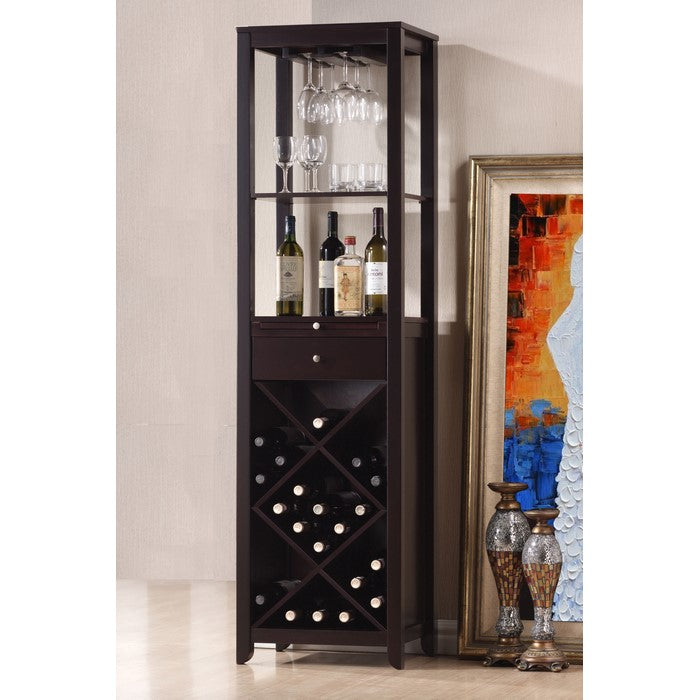 Smart Looking Wine Cabinet, Espresso Brown