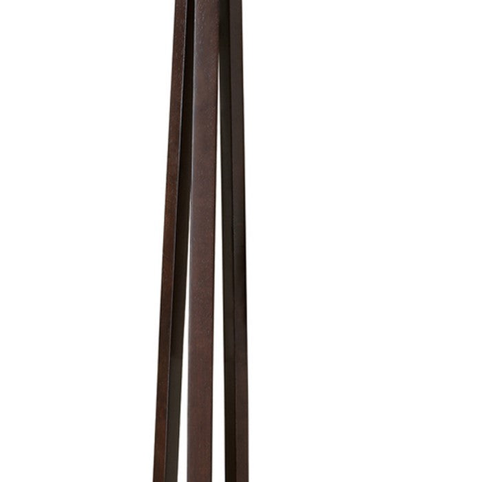 Contemporary Wooden Coat Rack, Brown