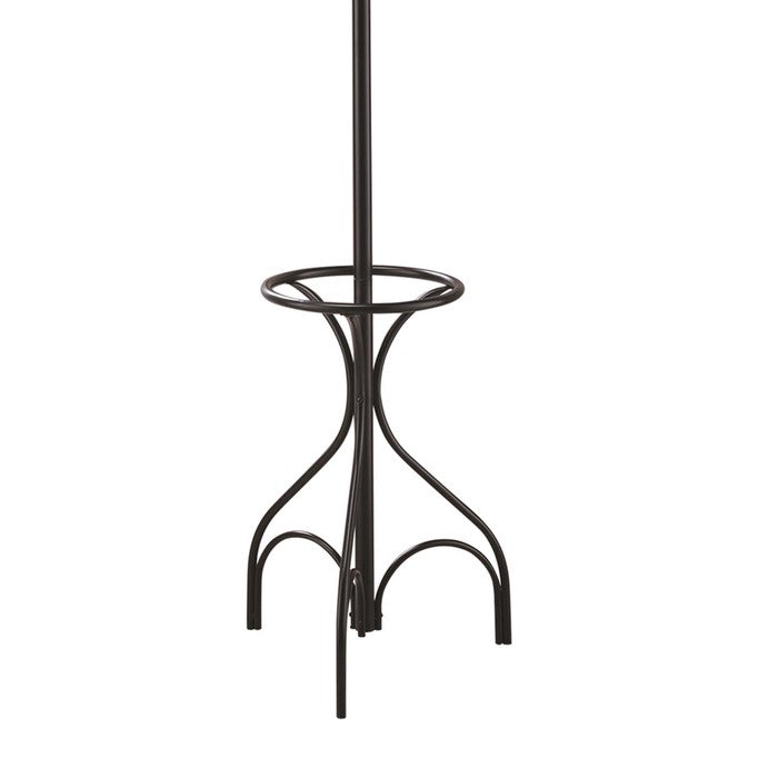 Metal Coat Rack With Umbrella Stand, Black