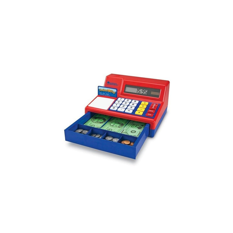 Learning Resources Pretend & Play Calculator Cash Register, 73 Pieces