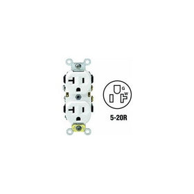 Leviton 5800-Wsp 20-Amp, 125-Volt, Receptacle Duplex, Self-Grounding, White