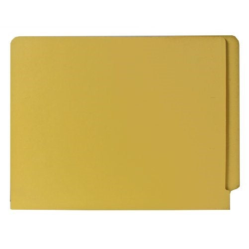 Smead End Tab File Folder, Shelf-Master Reinforced Straight-Cut Tab, Letter Size, Yellow, 100 per Box (25910)