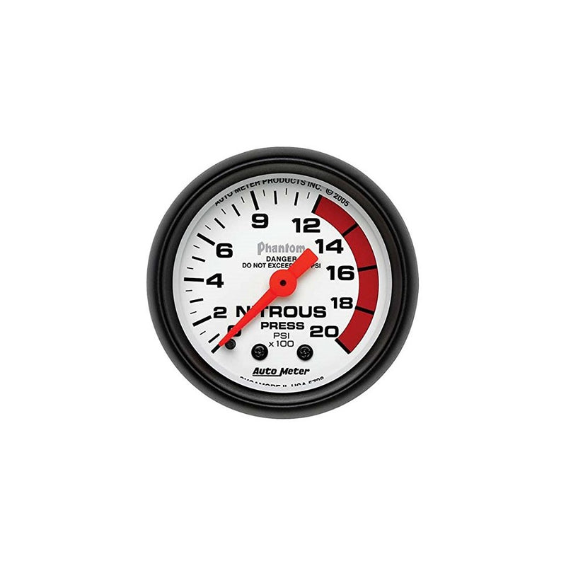 Auto Meter 5728 Phantom Mechanical Nitrous Pressure Gauge