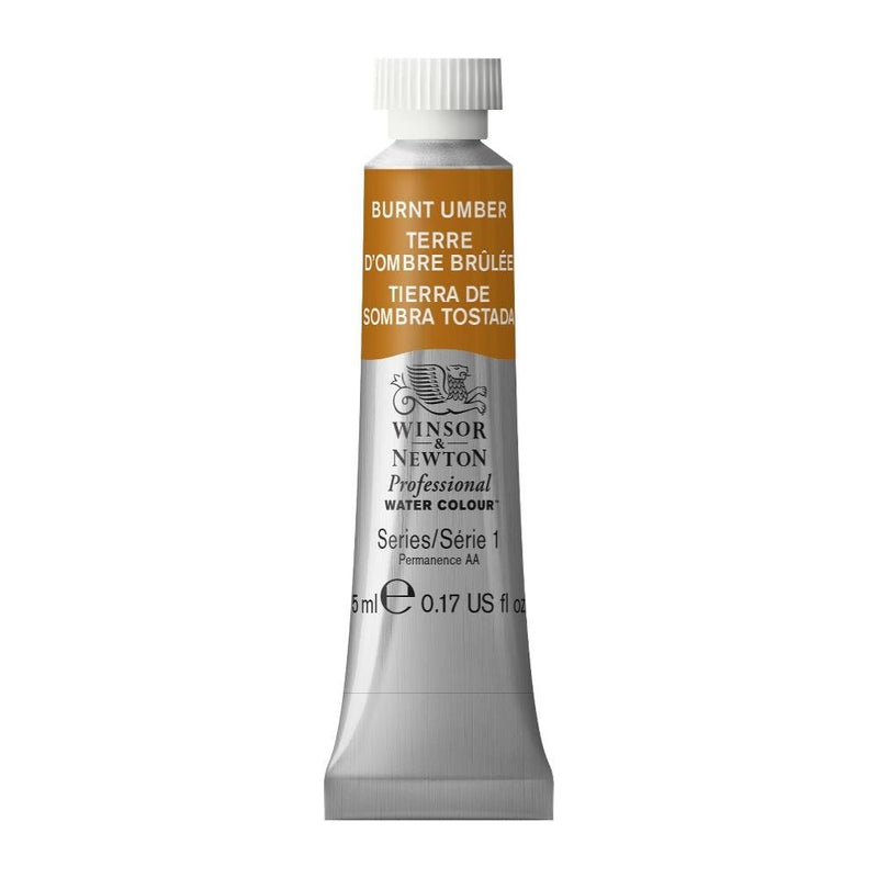Winsor & Newton Professional Water Color Tube, 5ml, Burnt Umber