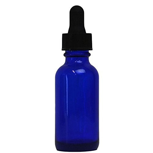 Cobalt Blue Glass Bottles with Glass Droppers 1 Oz - 12/bag