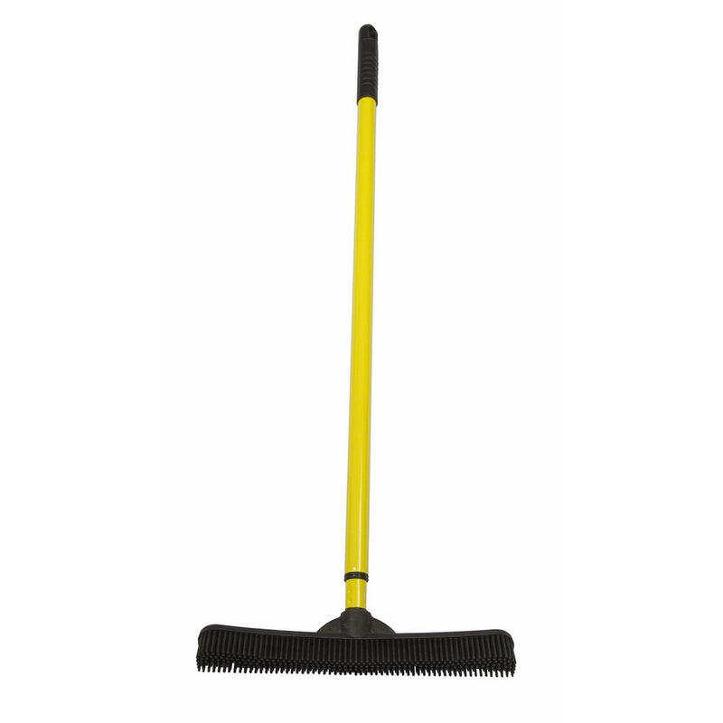 Evriholder FURemover Broom with Squeegee made from Natural Rubber, Multi-Surface and Pet Hair Removal, Telescoping Handle that Extends from 3 ft to 6 ft