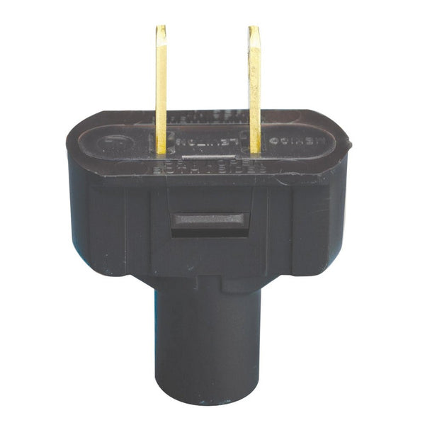 Leviton 48643 15 Amp, 125 Volt Non grounding plug, Black