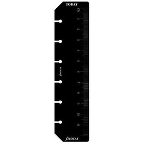 Filofax A5 Black Ruler/Page Marker, Centimeters and Inches (B343609)