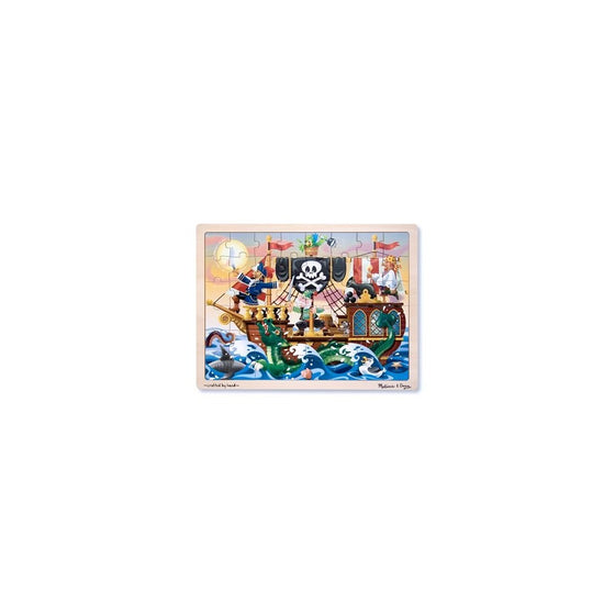 Melissa & Doug Deluxe Wooden 48-Piece Jigsaw Puzzle - Pirates