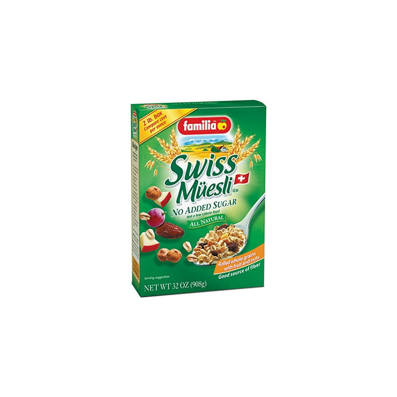 Familia Swiss Muesli No Added Sugar, 32 Ounce