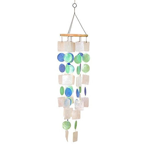 Deco 79 40303 Not Applicable Wood Capiz Wind Chim 22" H, 5" W -