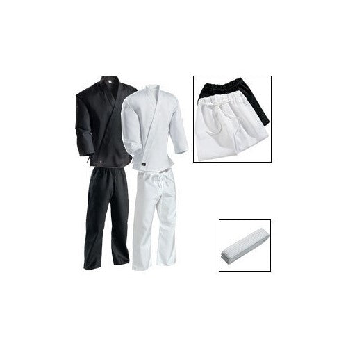 Century Karate Martial Arts Uniform Medium Weight White Cotton Elastic Waistband & Drawstring Size 3