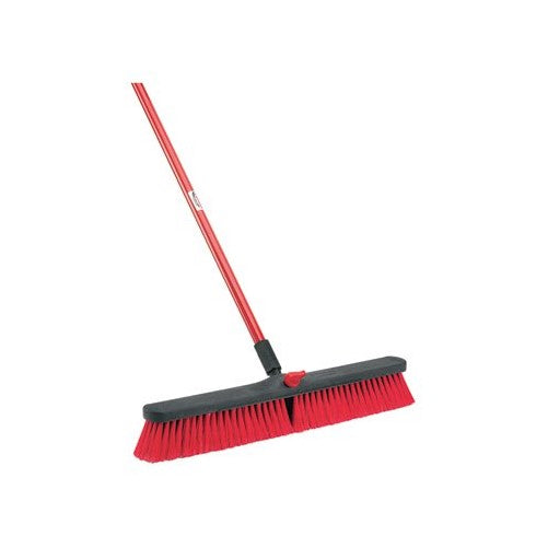 LIBMAN 805.0 Push Broom with Resin Block, Medium Duty Bristles, 24"