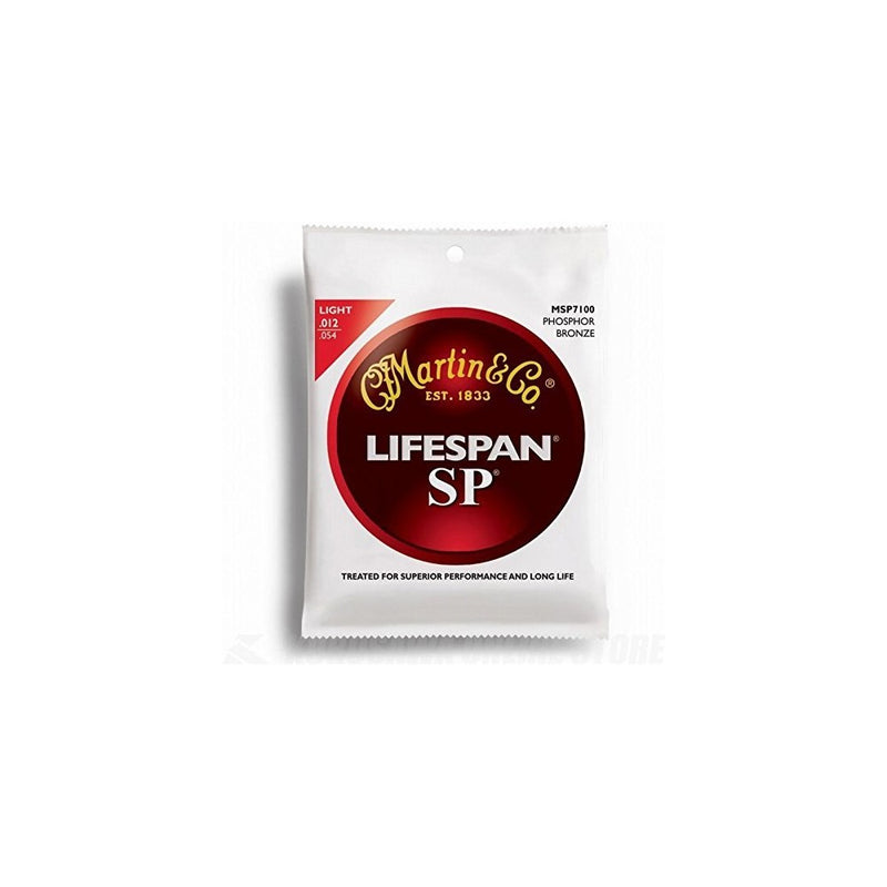 Martin SP 7100 Phosphor Bronze Lifespan Coated Acoustic Strings Light