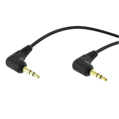 Valley Enterprises 6 inch 3.5mm Male Right Angle to 3.5mm Male Right Angle Audio Cable