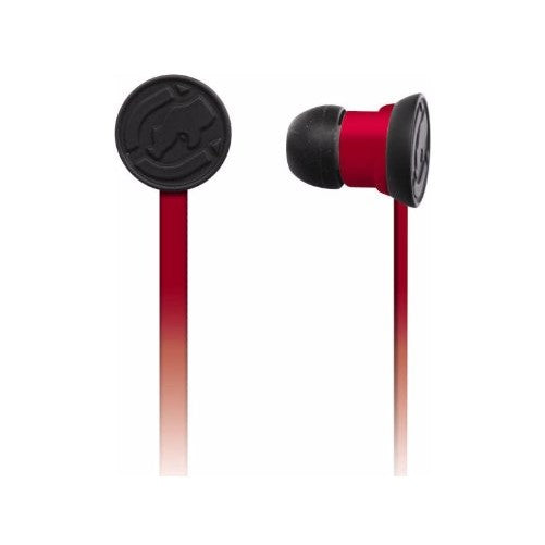 Mizco EKU-STP-RD ECKO STOMP Stereo Earbud Headphones with In-Line Microphone - Red