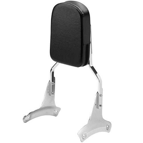 Krator 1997-2003 Honda Shadow ACE 750 400 Chrome Backrest / Sissy Bar with Leather Pad Back Rest Seat Metric Cruisers Motorcycle