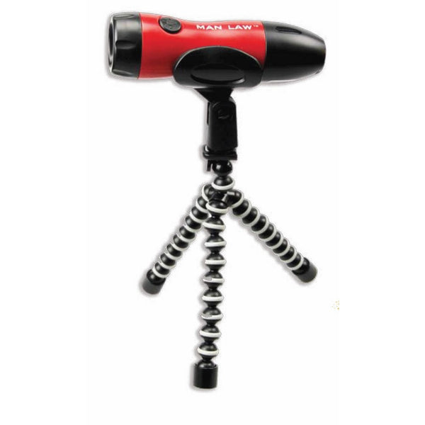 Man Law Twist Flashlight with tripod clip