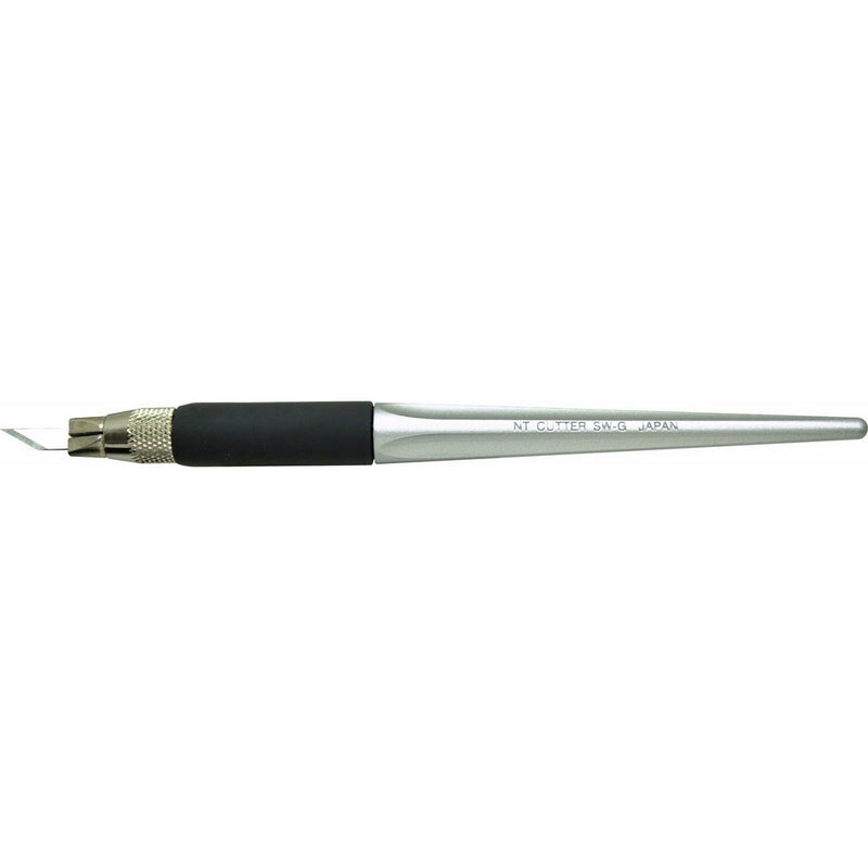 NT Cutter Aluminum Die-Cast Holder Cushioned Grip Art Knife, 1 Knife (D-500GP)