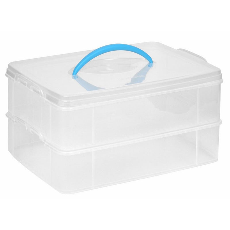 Snapware Snap 'N Stack Portable Organizer, 14.1 by 10.5 by 3.7-Inch, Clear