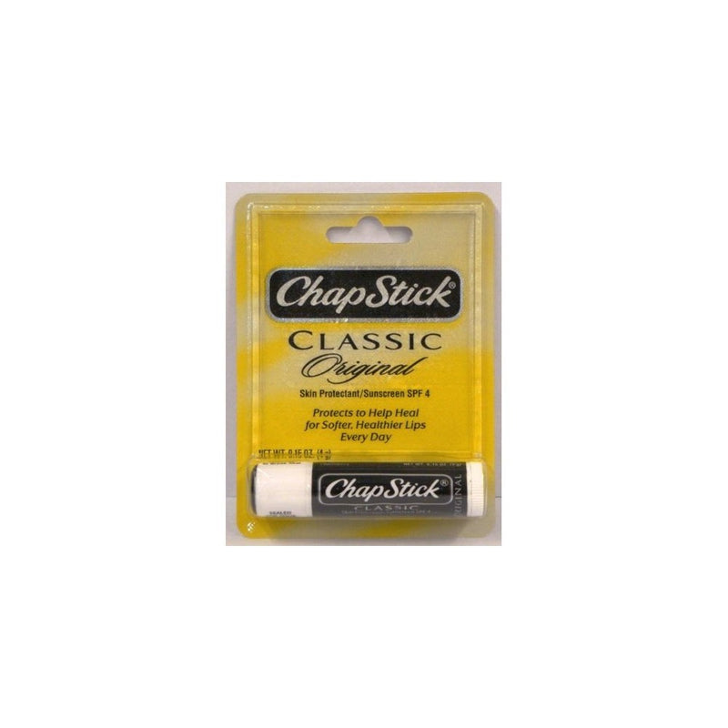 ChapStick Classic Original Skin Protectant / Sunscreen SPF 4, 0.15 Ounces (Pack of 6)