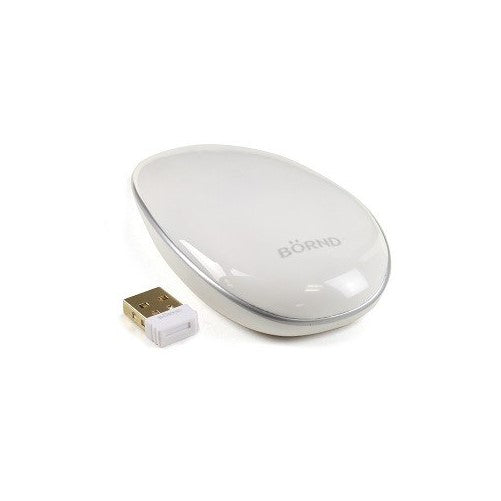 Bornd 1000/2000 DPI 2.4GHz Wireless Ultra Thin Touch Mouse, White(T100 WHITE)