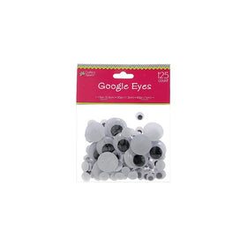 DIY Jewelry Making: 125 pcs Plastic Googly Eyes Wiggle Eyes (Assorted Sizes)