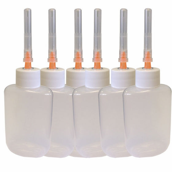 Applicator Bottle with 25ga Stainless Steel Needle - 6 Pack