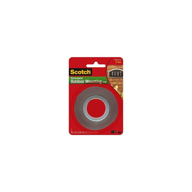 4 Pack Of Scotch Exterior Mounting Tape, 1-Inch by 60-Inch by 3M