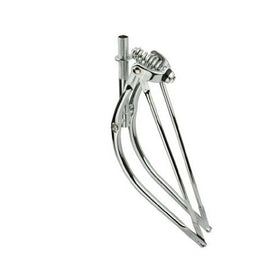 26" Bent Spring Fork 1" Chrome. Bike fork, bicycle fork, lowrider bike fork lowrider bicycle fork, beach cruiser fork, stretch cruiser for, limo