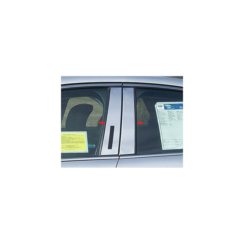 QAA FITS FUSION 2013-2018 FORD (4 Pc: Stainless Steel Pillar Post Trim Kit w/keyless entry access, 4-door) PP53390