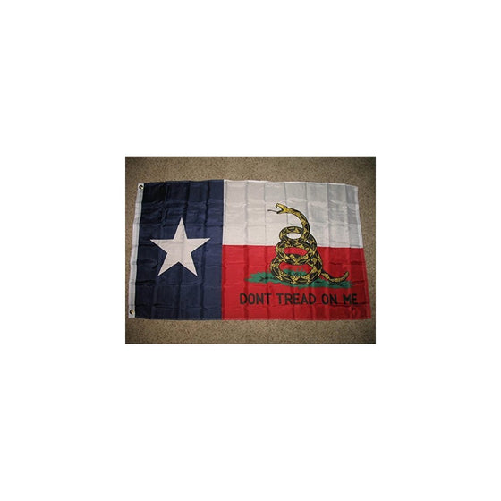 Texas Poly Flag 3X5 3Ftx5Ft Don'T Tread On Me Tea Party Rattlesnake
