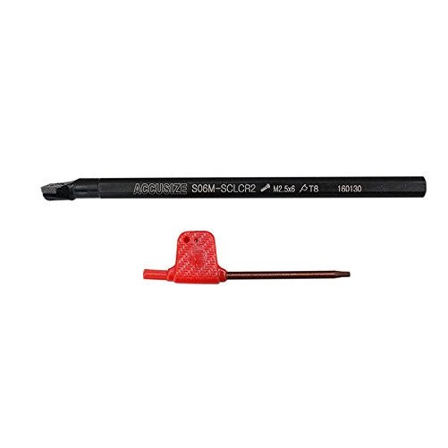 AccusizeTools - 3/8'' x 6'' RH SCLCR Indexable Boring Bar with CCMT Insert, #P252-S401
