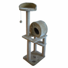 Iconic Pet Multi Level Cat Tree Playground with Multiple Sisal Posts and Condo, Beige
