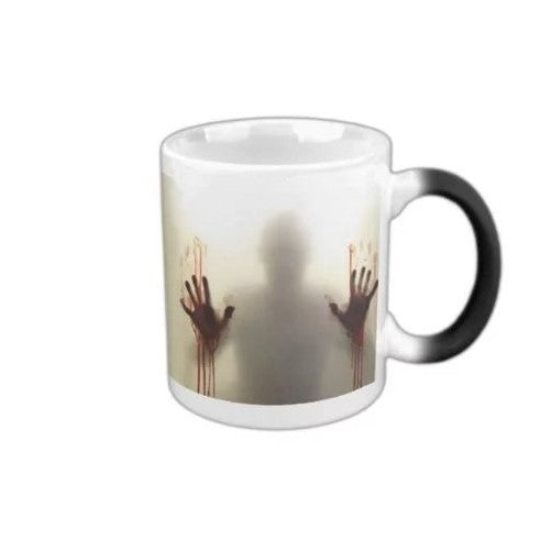 MHNS morphing mugs the walking dead Coffee Tea Milk Hot Cold Heat Sensitive Color changing Black and White 11 Oz coffee Mug