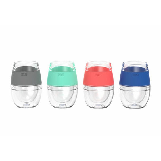 Host Wine Freeze Cooling Cups, Multicolor (Set of 4)