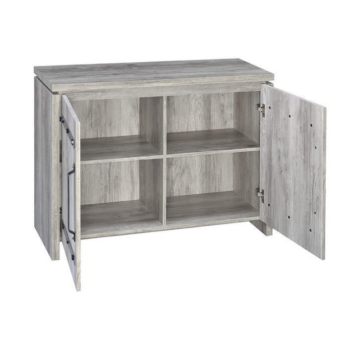 Spacious Wooden Accent Cabinet, Gray