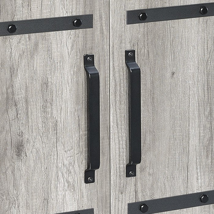 Spacious Wooden Accent Cabinet, Gray