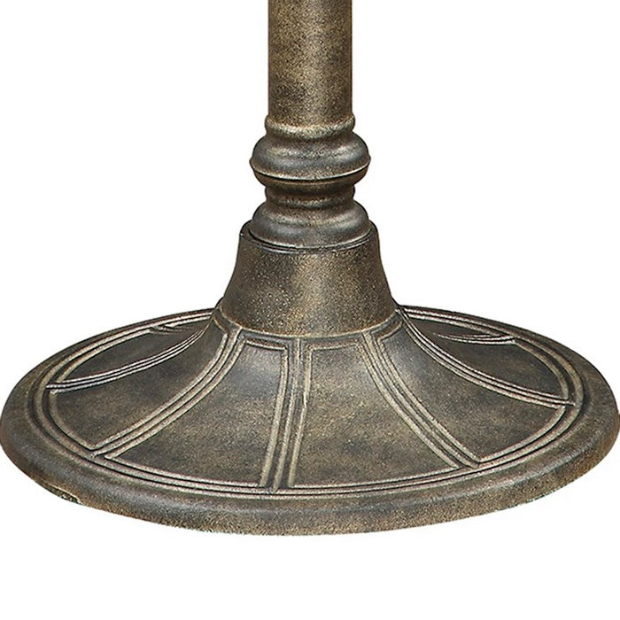 Round Industrial Metal Counter Height Table, Black