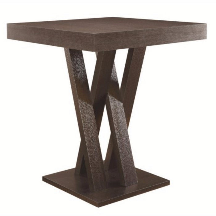 Modern Style Wooden Counter Height Table, Brown