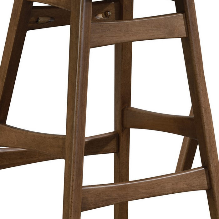 Mid-Century Modern Angled Bar Stool, Brown And Gray ,Set of 2