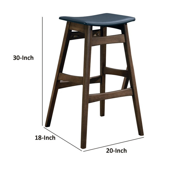 Mid-Century Modern Angled Bar Stool, Brown And Gray ,Set of 2