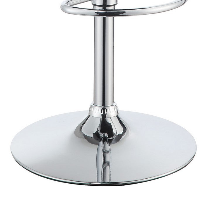 Classy Backless Adjustable Height Bar Stool, White