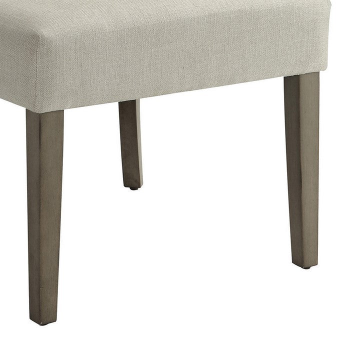 Luxurious And Comfy Button Tufted Dining Chair, Beige