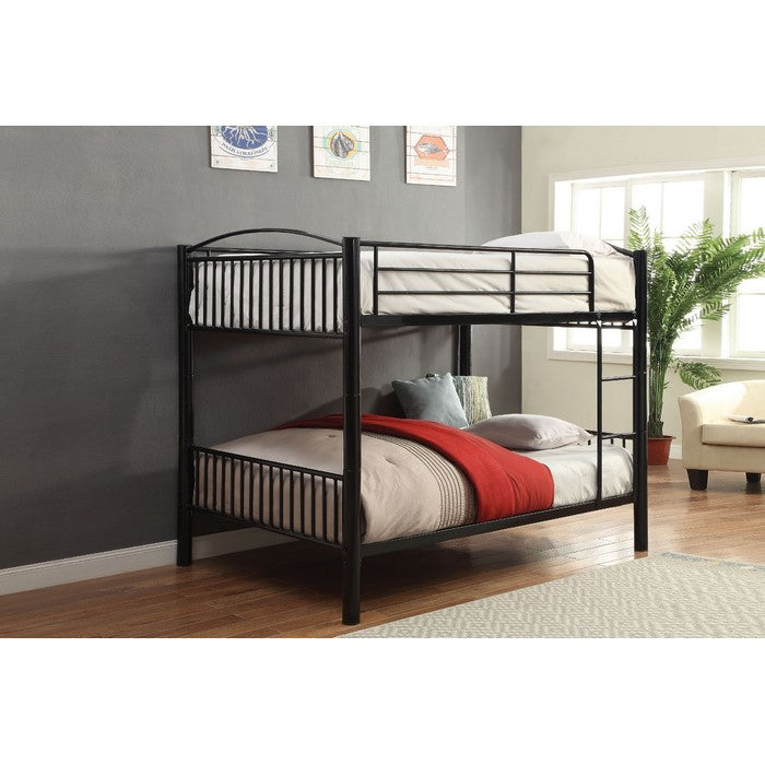 Metal Full/Full Bunk Bed, Black