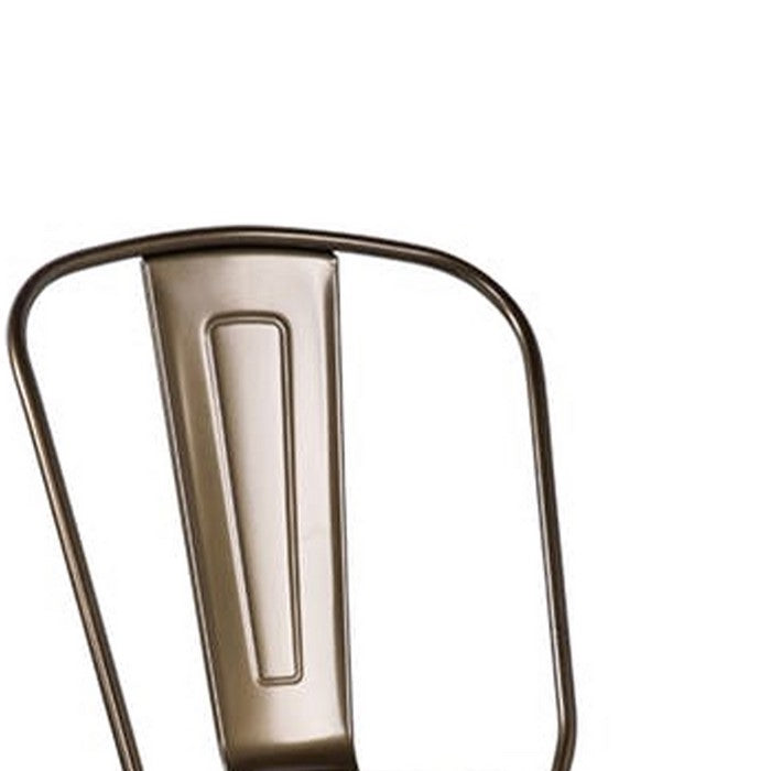 Steel Side Chair (Set-2), Bronze