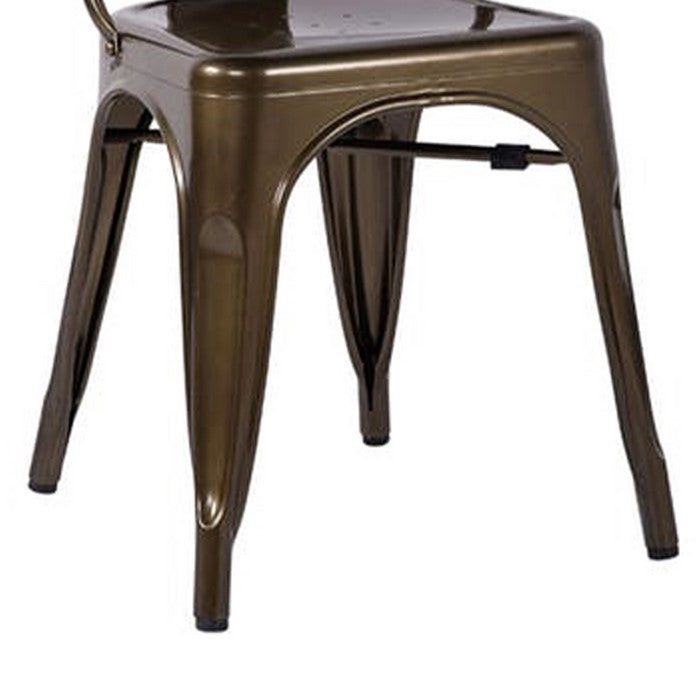 Steel Side Chair (Set-2), Bronze