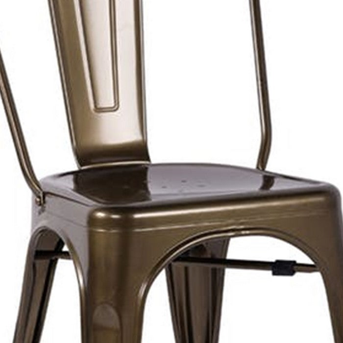 Steel Side Chair (Set-2), Bronze