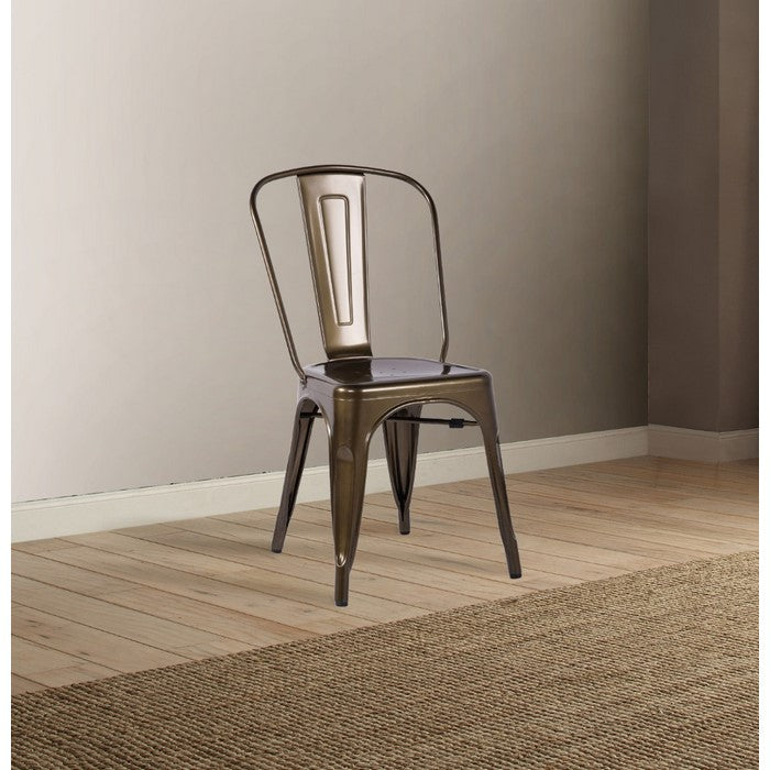 Steel Side Chair (Set-2), Bronze