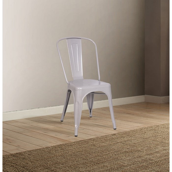 Steel Side Chair (Set-2), Silver